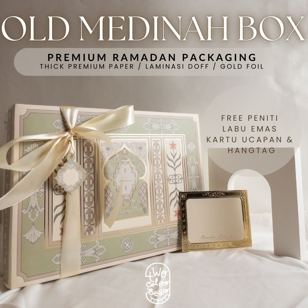 

(5pcs) Old Medinah box double wall kotak hampers isi 3/2 dengan sarang