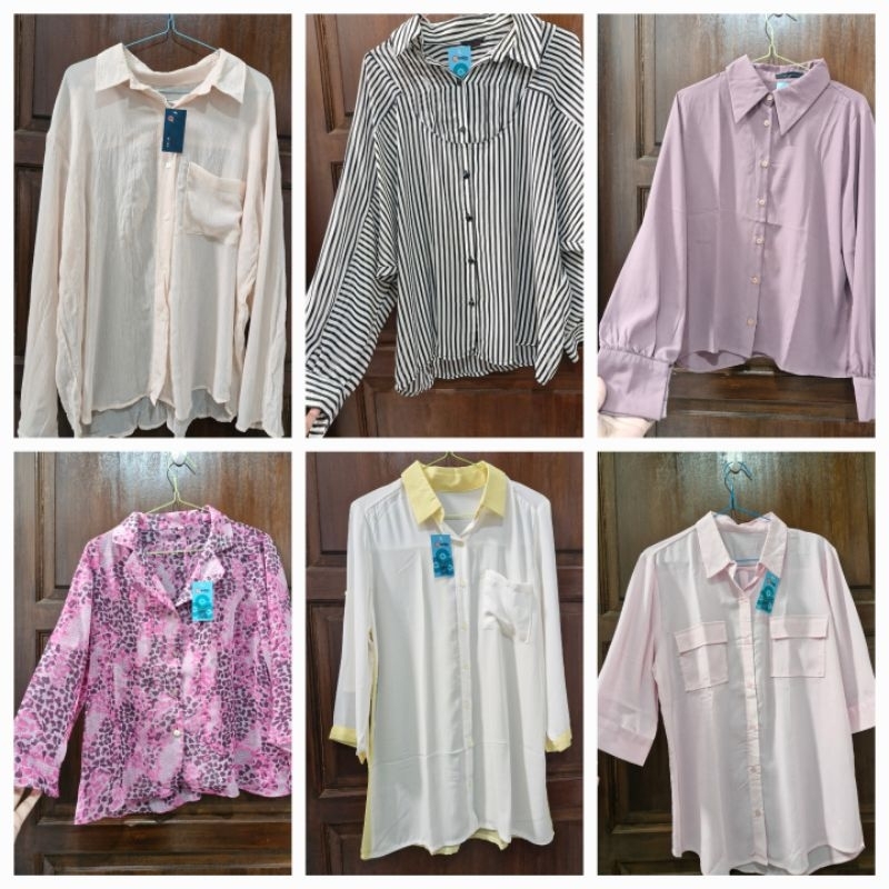 kemeja lengan panjang sifon