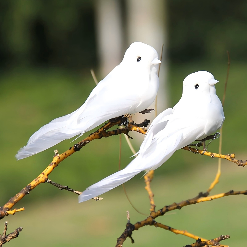 1pcs Burung Buatan Burung Hiasan Barang Florist Burung Imitasi Burung Palsu Burung Merpati Palsu | O