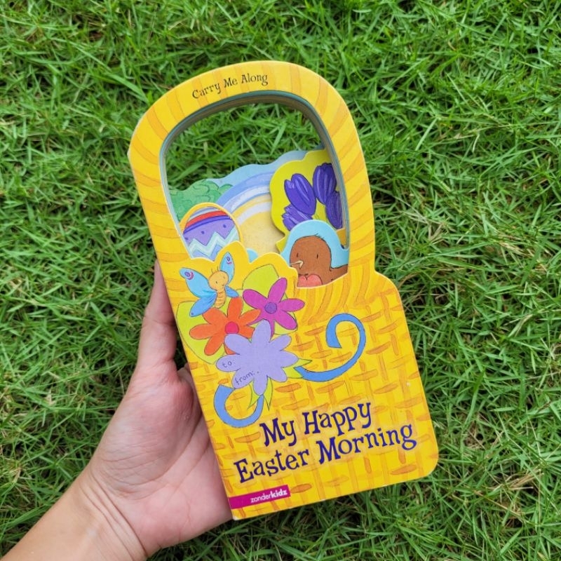 Boardbook My Happy Easter Carry Me Along Board Book Gift Basket Fun Shapes Colors Rhyme Rhyming Read