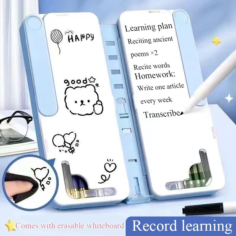 

NEW PRODUCT EEGHRERR RAK BUKU BACAAN PORTABEL KOTAK ALAT TULIS MULTIFUNGSI PAPAN KOTAK PENSIL LIPAT