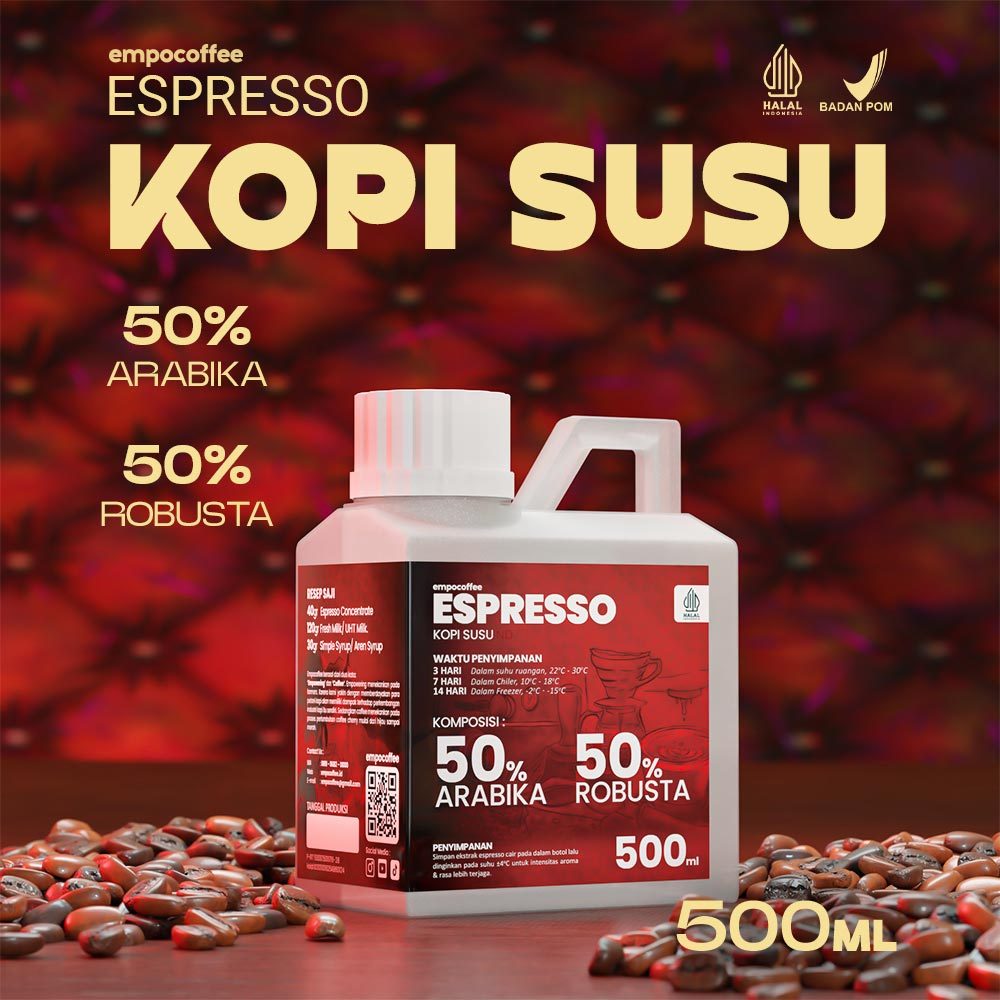 

Espresso Cair 500 ml Konsentrat Kopi Susu Coffee Arabika Robusta 50/50 - 500 ml
