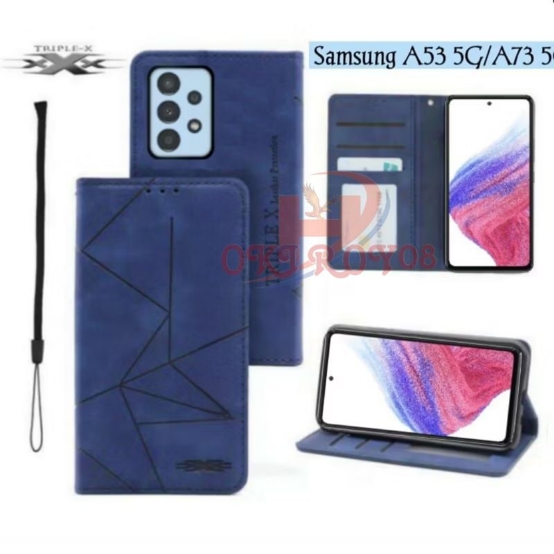 Flip Magnet Casing Samsung A53 5G / Samsung A73 5G  - Casing Flip Cover Wallet Sarung Hp - Casing Do