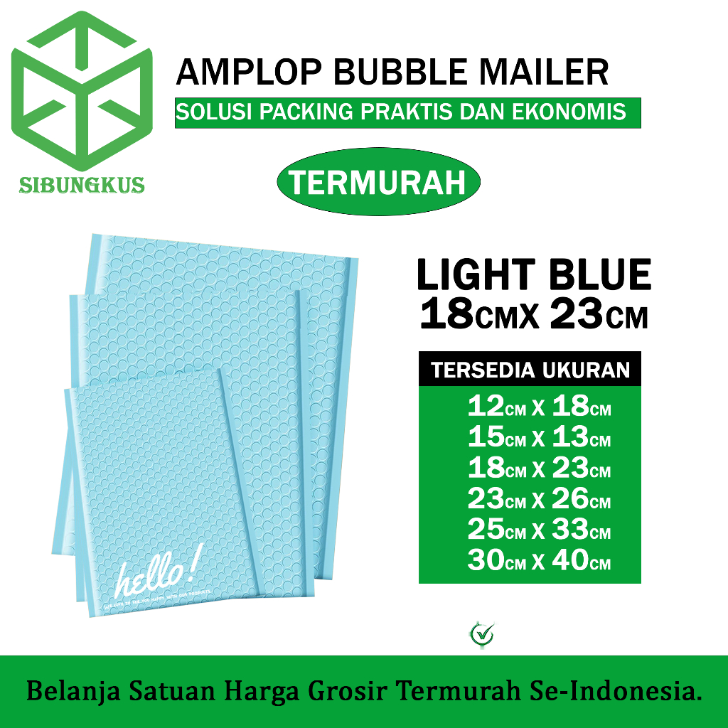 

Amplop Bubble Mailer 18cm x 23cm Light Blue Tebal 12cm x 18cm 15cm x 13cm 23cm x 26cm 25cm x 33cm 30cm x 40cm