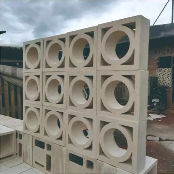 roster beton minimalis/roster motif bulat