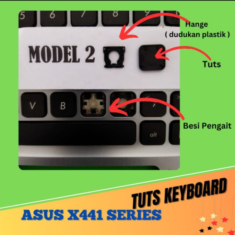 Tombol Tuts Keyboard Laptop Asus X441 series