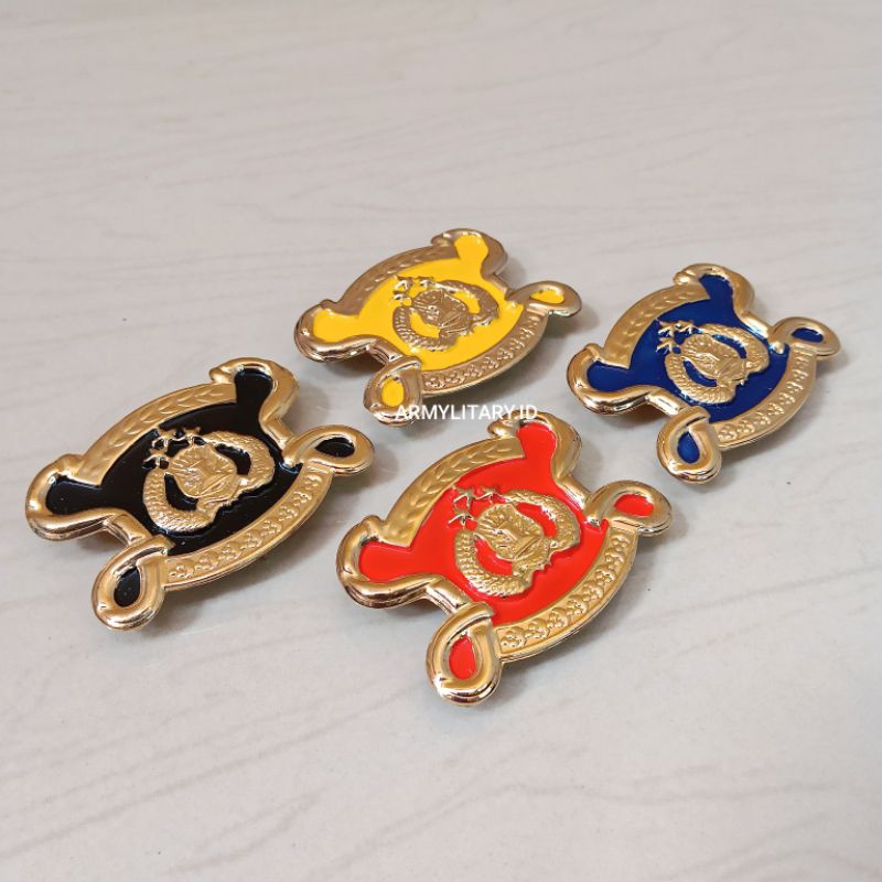 PIN BARET POLRI PLAT KUNINGAN TEBAL