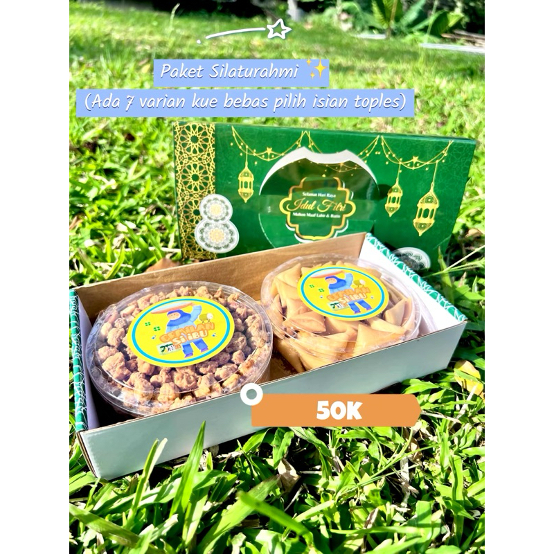 

READY HAMPERS HALAL BIHALAL Isi 2 Toples 250gr | Cemilan Si Ibu