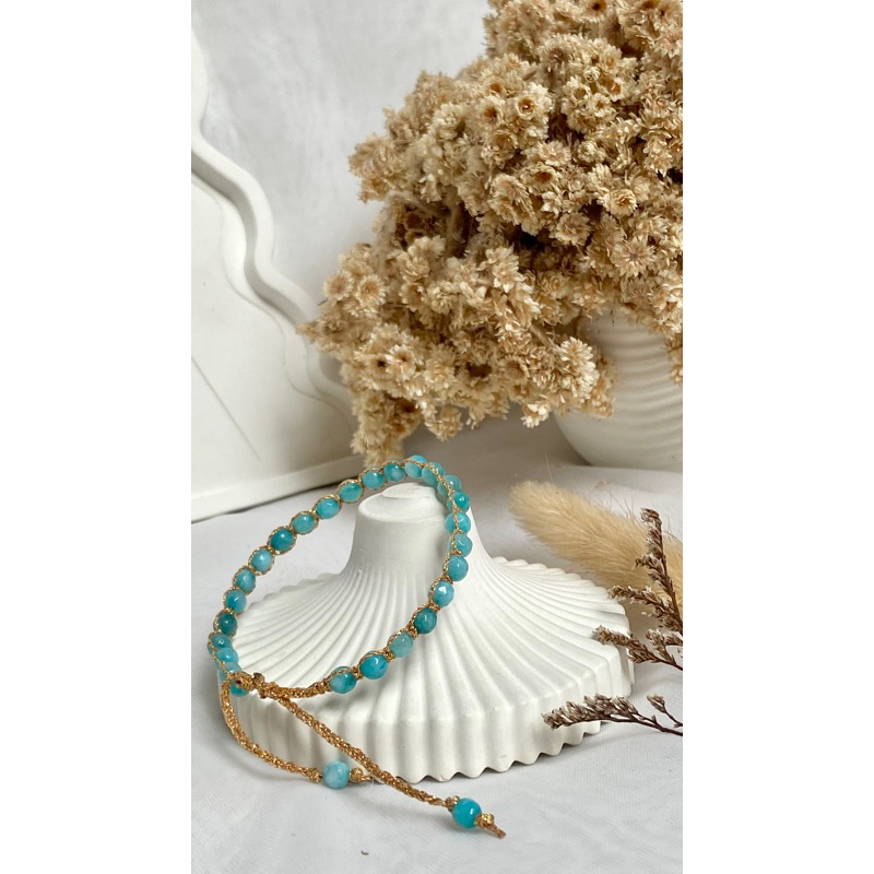 Aquamarine Stone Bracelet for Protective