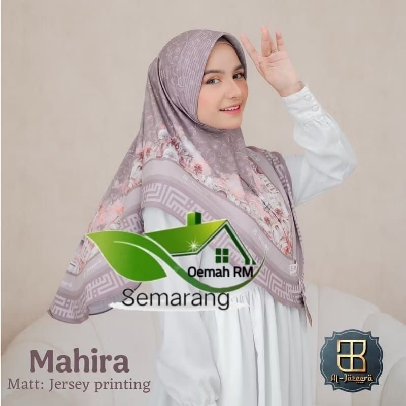 TERBARU Hijab Bergo Motif Jilbab Instan Motif Sublim MAHIRA Jersey Original By Al-Jazeera