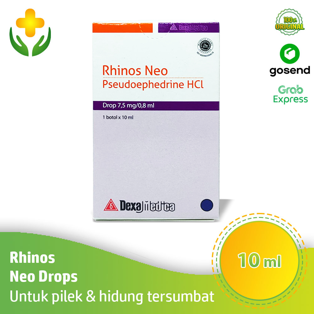 Rhinos Neo Drops 10 ml Obat Tetes Pilek Hidung Tersumbat Bayi