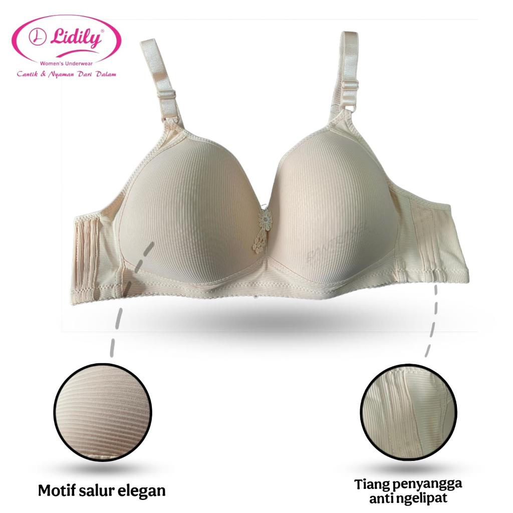 jual bra bh lidily R113 bh big cup besar bra tanpa kawat full cup busa tipis termurah