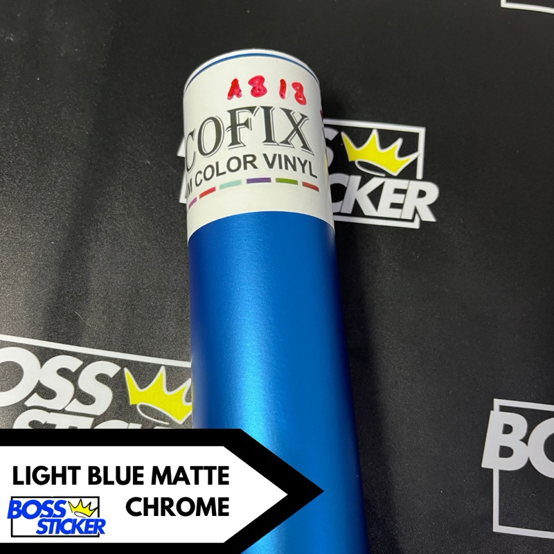 Sticker Light Blue Matte Chrome - Stiker Biru Muda Satin - Skotlet Biru Muda Mettalic Doff