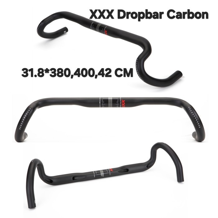 XXX Gravel Dropbar Carbon 31.8mm Dropbar Flare Carbon Stang Handlebar Sepeda Roadbike Minivelo Grave
