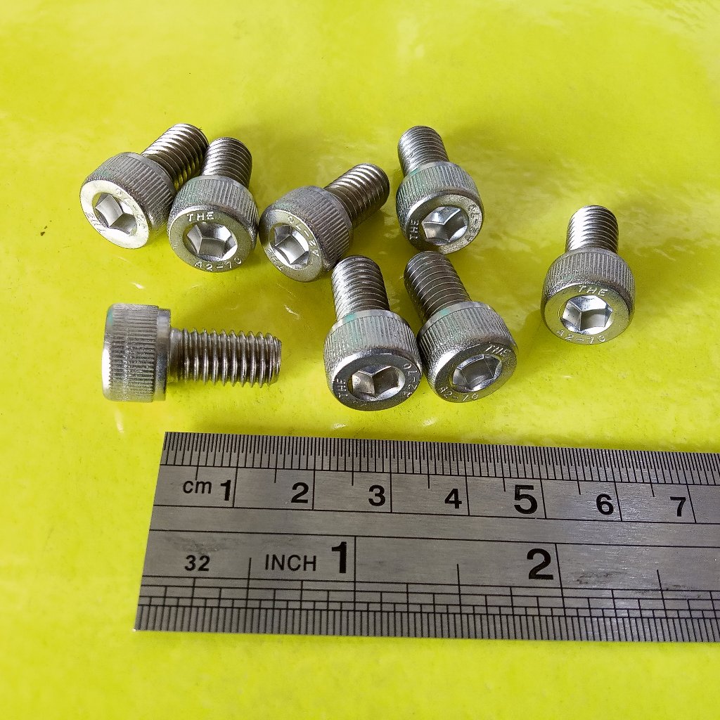 BAUT L STAINLESS M8 X 15 / BAUT 13 KUNCI L6 / L 6 / BAUT L SS M8 X 15 SUS 304 / BAUT L M8X15 STAINLE