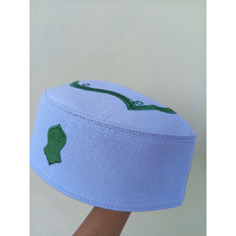 Peci Kopiah Malaysia terompah putih | Peci santri Putih original murah | Peci dewasa Haji , peci haj