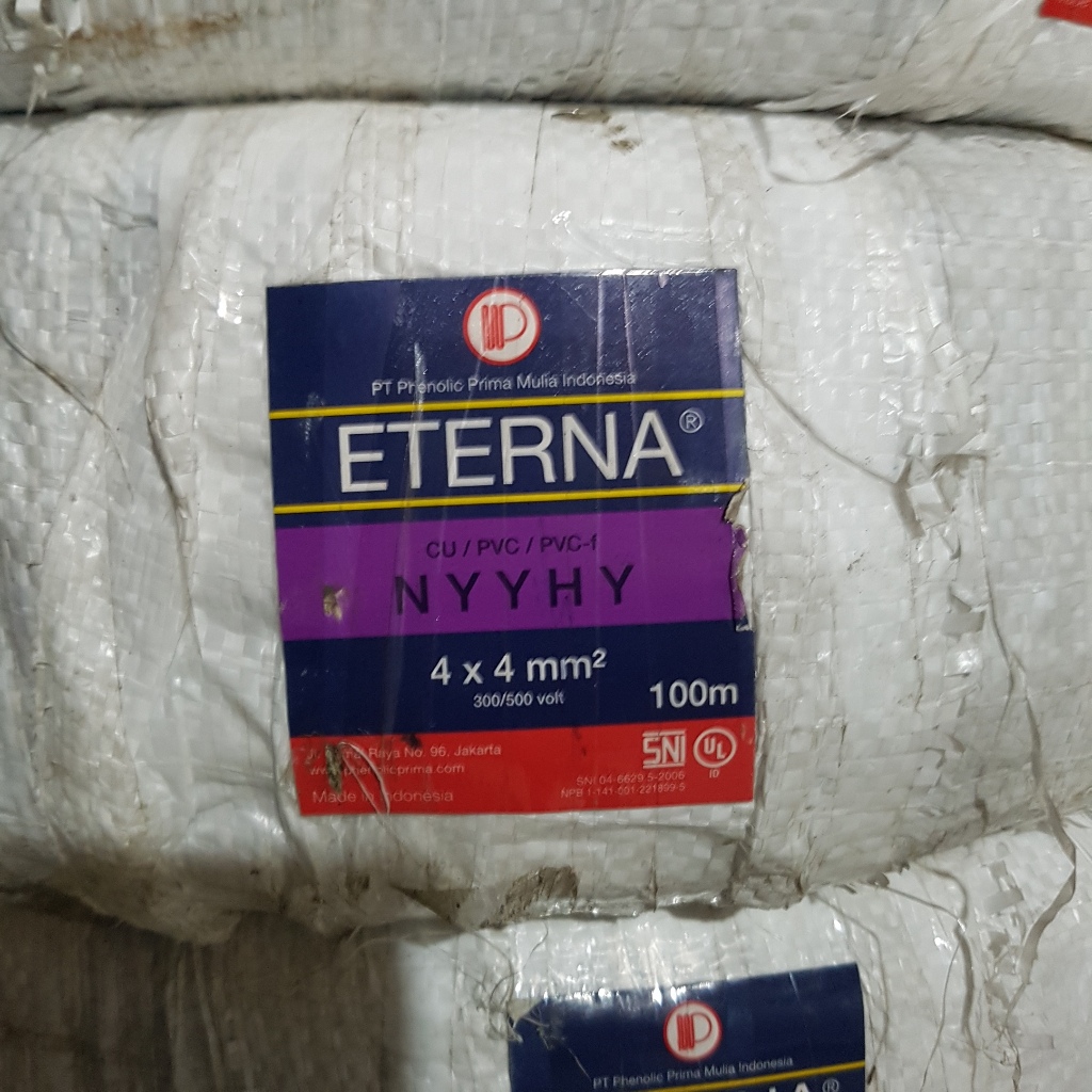Eterna Kabel Listrik NYYHY 4 x 4 mm² Rol 100 Meter