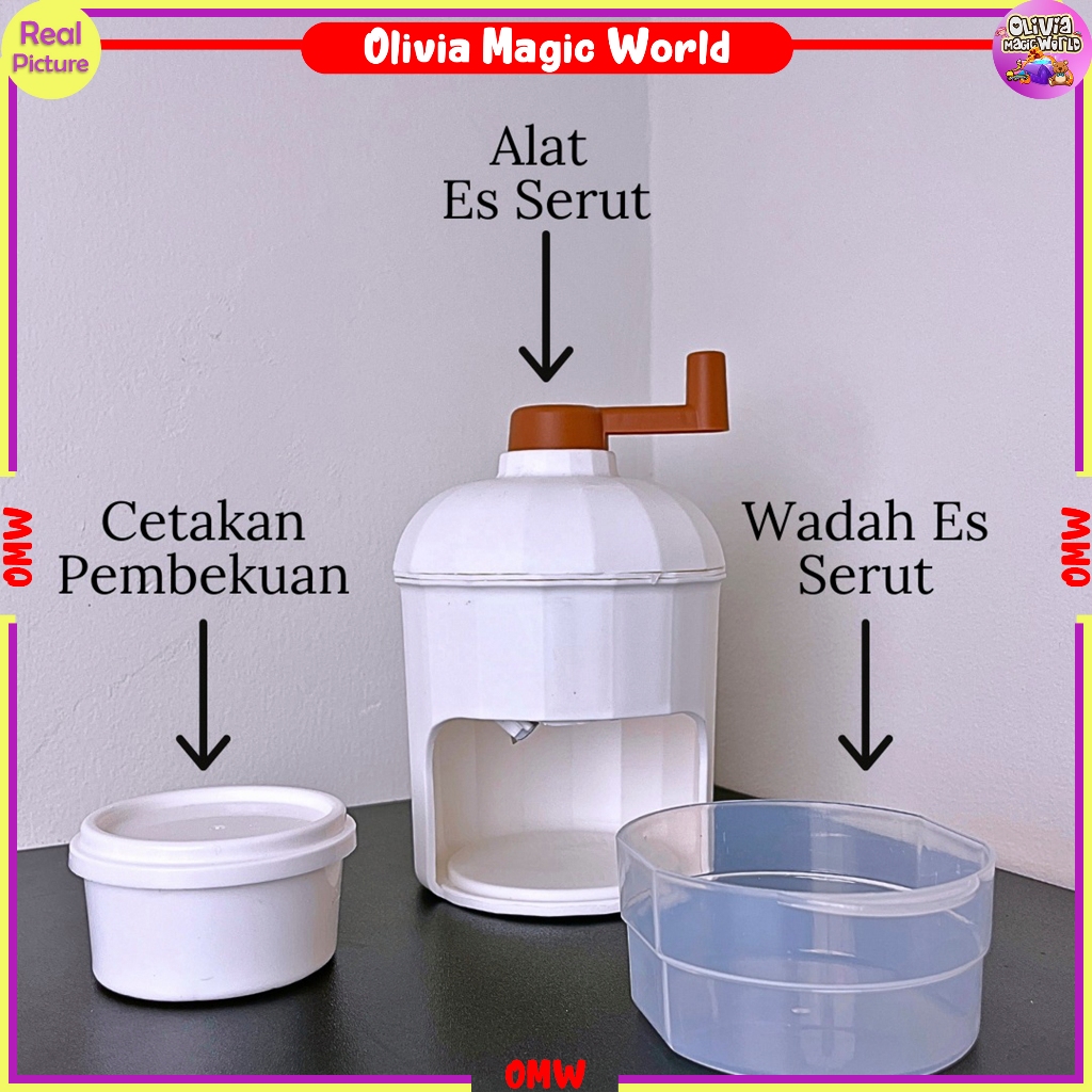 Alat Es Serut Manual Mini Ice Crusher Penghancur Es Parutan Serutan Es Batu Tanpa Listrik Omw