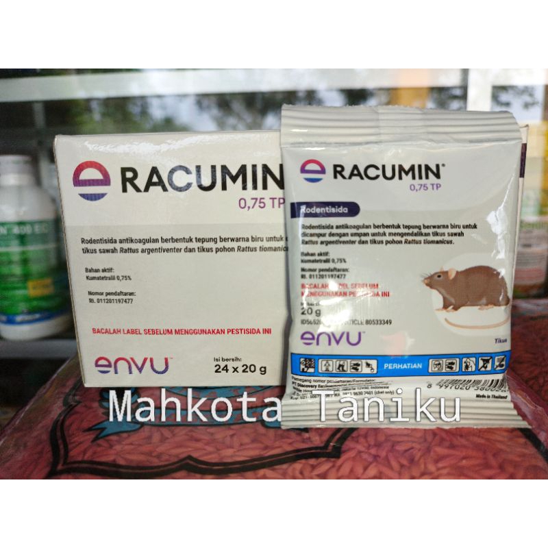 RACUMIN KEMASAN BARU - RACUN TIKUS ISI 20GRAM - OBAT TIKUS SAWAH/RUMAH