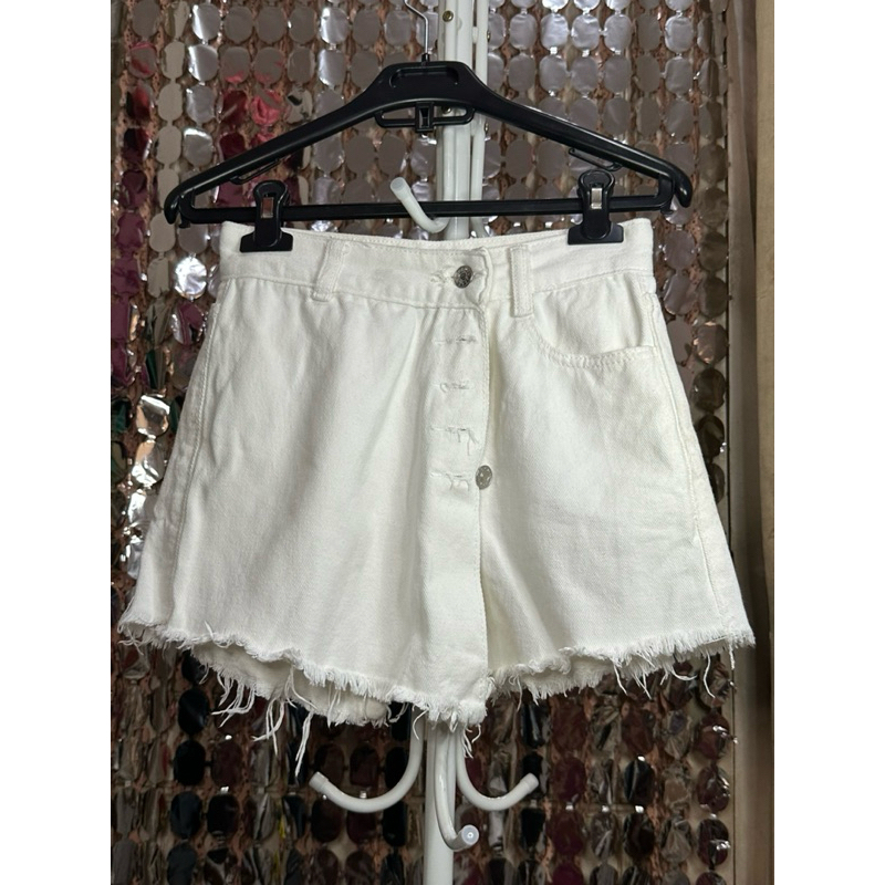 Preloved Rok Celana Pendek Jeans Putih