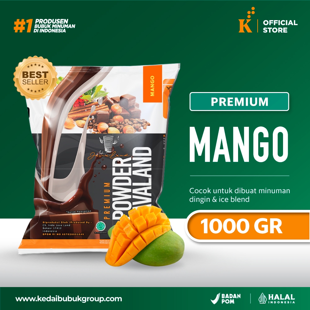 

Bubuk Minuman Bubble Drink Premium Mango/Mangga Javaland 1 kg