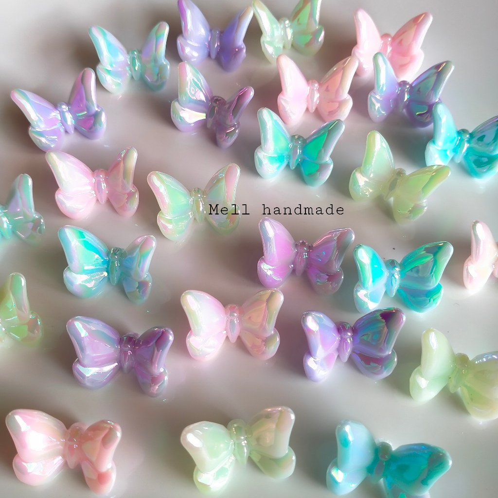 Manik Mote Kupu Terbang Uv GID- Beads Luxury Kupu Kupu Terbang UV