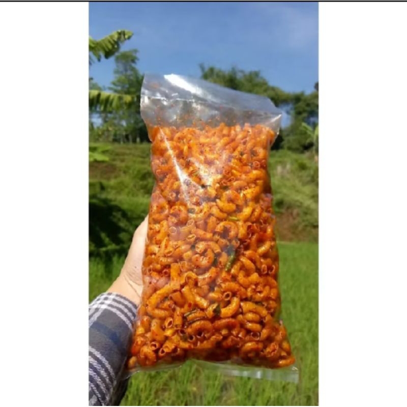 

Makaroni Cikruh Kriuk pedas Daun jeruk 500 gram