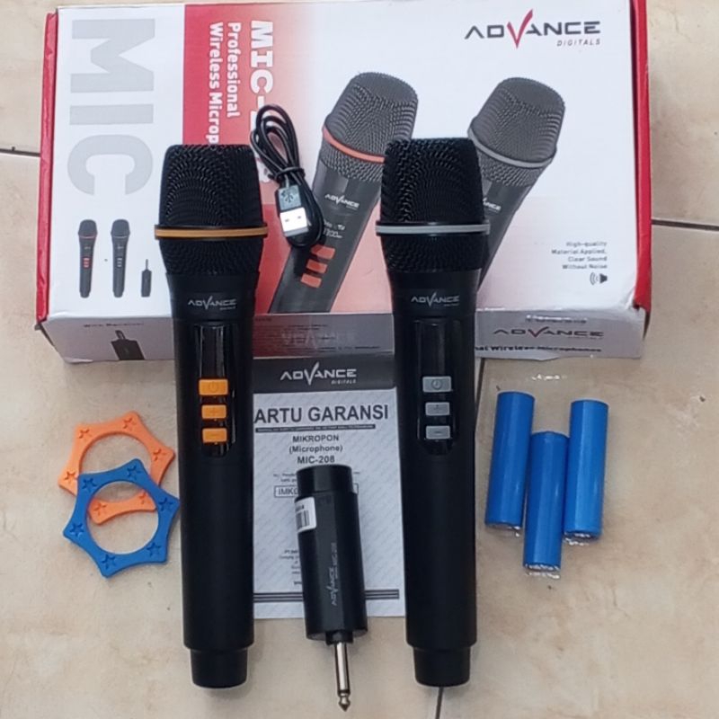 mic Wireless Advance 208 mic bisa di Cas