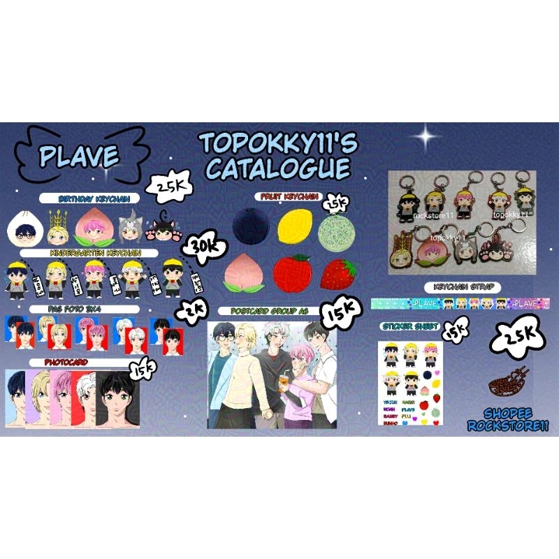 GANTUNGAN KUNCI PLAVE KEYCHAIN PLAVE KEYCHAIN STRAP PLAVE POSTCARD PLAVE PHOTOCARD PLAVE STICKER