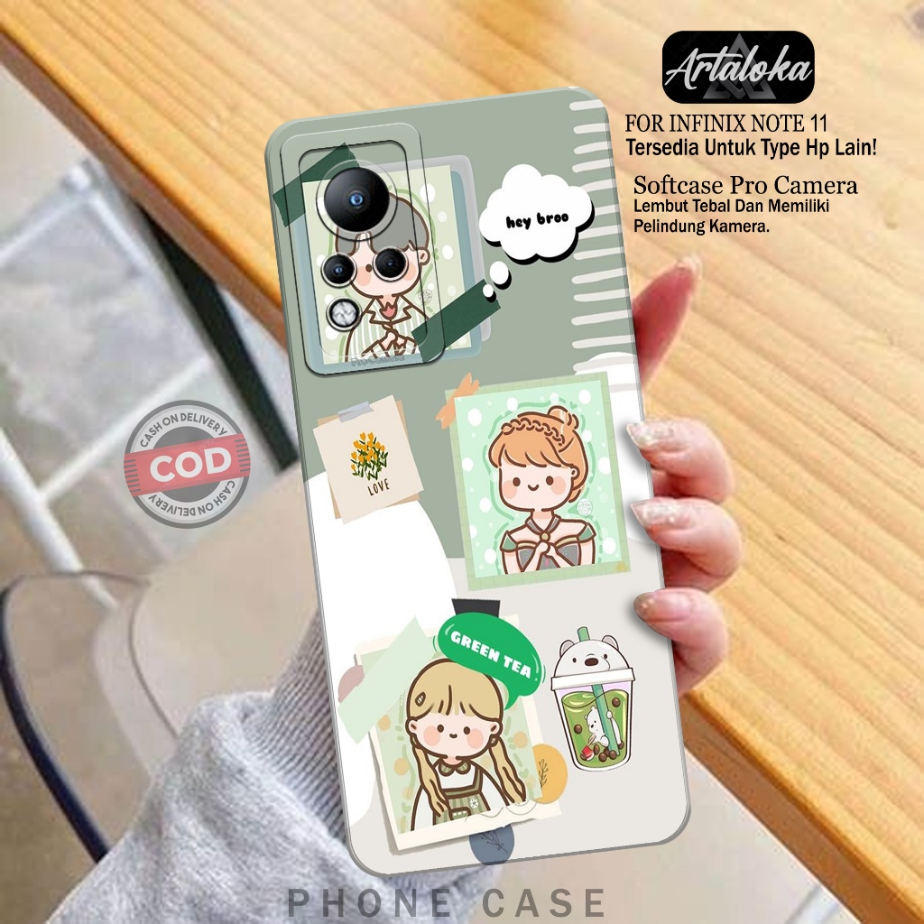 Case Hp Infinix Note 11 Fashion Case Kartun Keren Softcase Infinix Note 11 Silikon TPU Pro Camera Ca