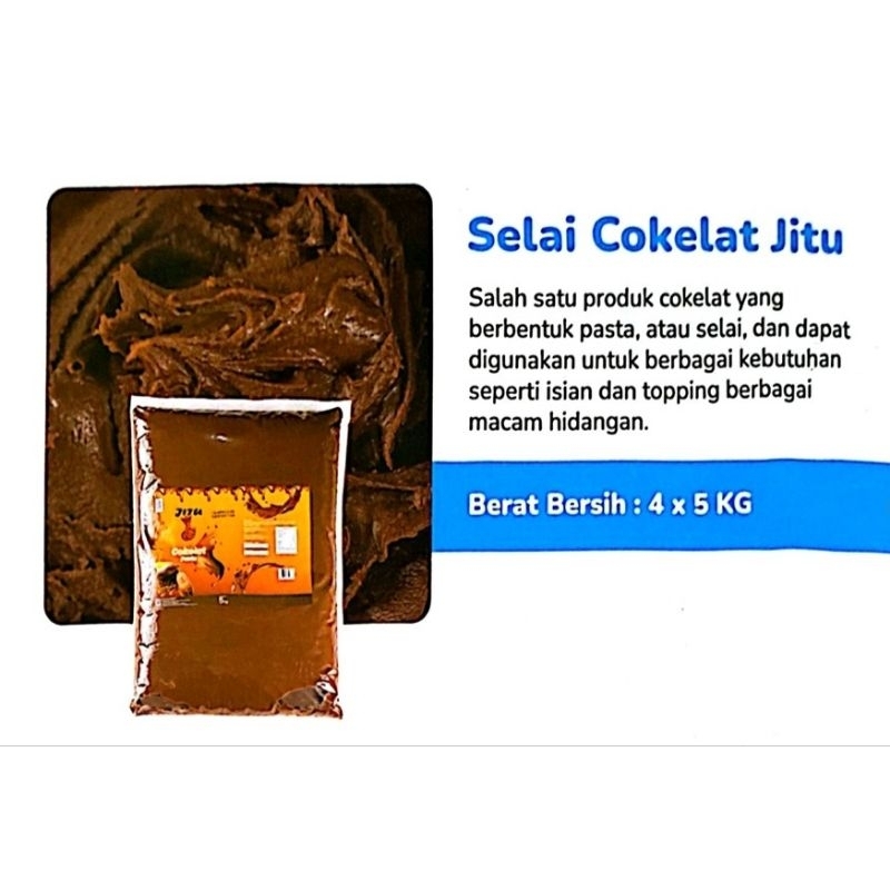 

[BAHAN KUE] Selai cokelat merek JITU ukuran 5kg