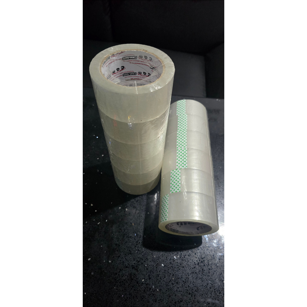 

SPM Lakban Bening 1 Slop (6pcs) Selasiban Coklat / Transparan Camtape 2 inch 45mm x 90yard Selotip Clear Daya Lengket / Rekat Kuat
