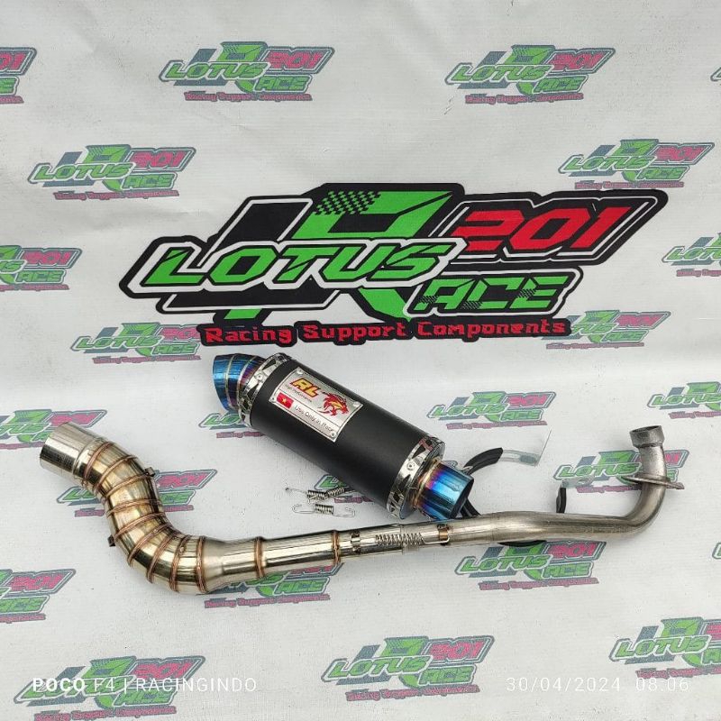 Exhaust racing RL Stainless for Dream 100 Z/Dream Supercub/Nice100/Smash 110/Wave 100s/Wave 100x/Wav
