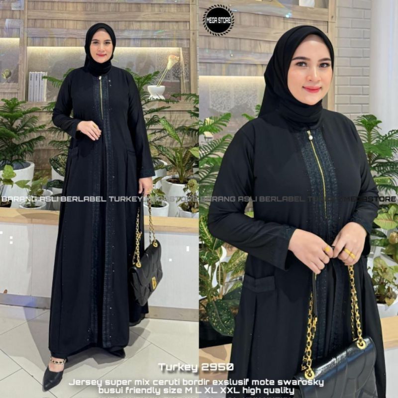 ABAYA TURKEY JERSEY SWAROSKY SAUDI ARABIA GAMIS MUSLIM by MEGA STORE