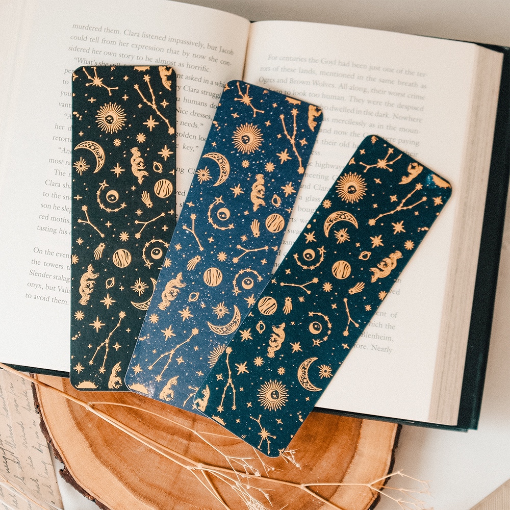 

Celestial Gold Foil Bookmark