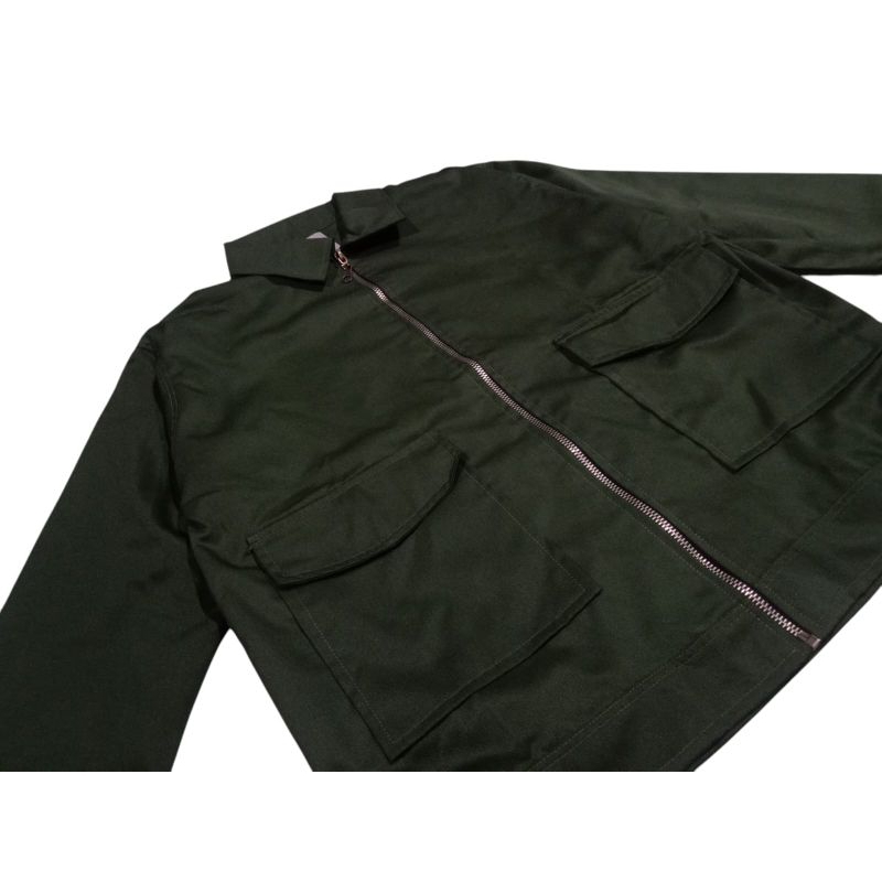 Work Jacket Boxy /Jaket Pria Unisex Polos