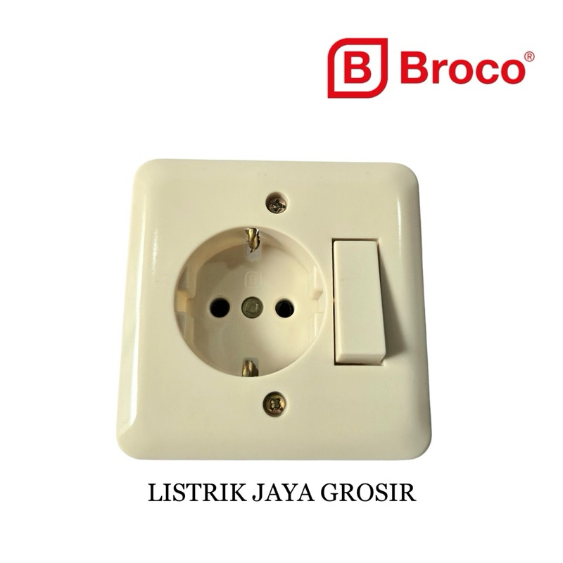 BROCO engel IB stop arde / stop kontak arde + saklar engkel stop arde New Gee Inbow