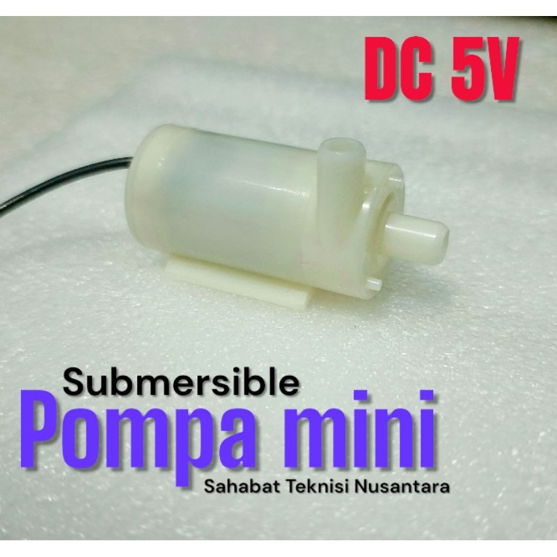 Pompa DC mini 5V, pompa celup submersible Aquarium, pancuran air minum kucing