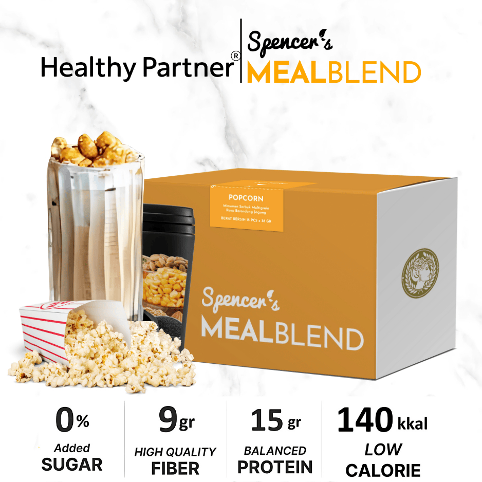 

Spencer's MealBlend Popcorn–Solusi Praktis Meal Replacement Multigrain Alami untuk Nutrisi Sehat