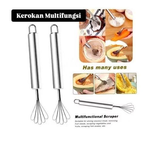 Kerokan kelapa muda coconut shaver pembersih sisik ikan stainless steel kerokan blewah