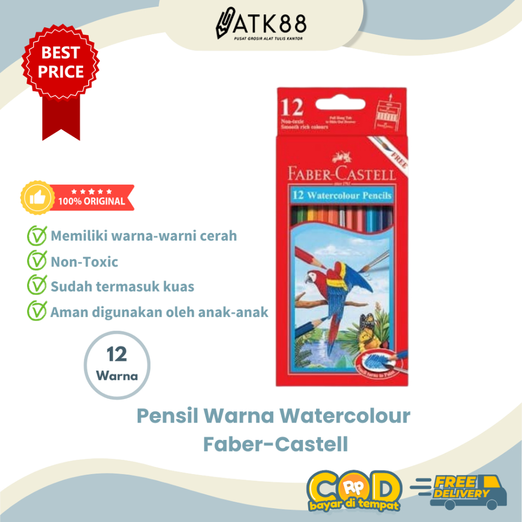 

[ATK88] Pensil Warna Faber-Castell 12 Watercolour Pencils (#114462)