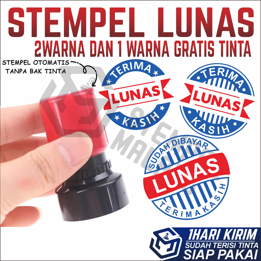 

STEMPEL LUNAS OTOMATIS STAMPEL NOTA 1 DAN 2 WARNA