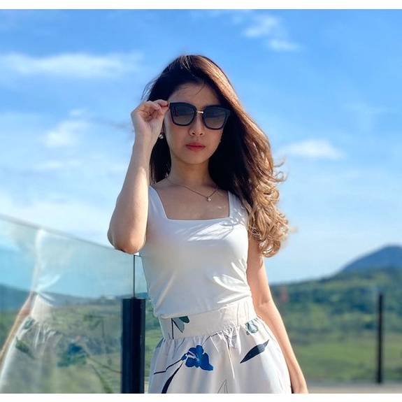 MODAVIE  JOY TANK TOP Square Tanktop Baju Atasan Wanita Crop Top Korea Crop Square Tank