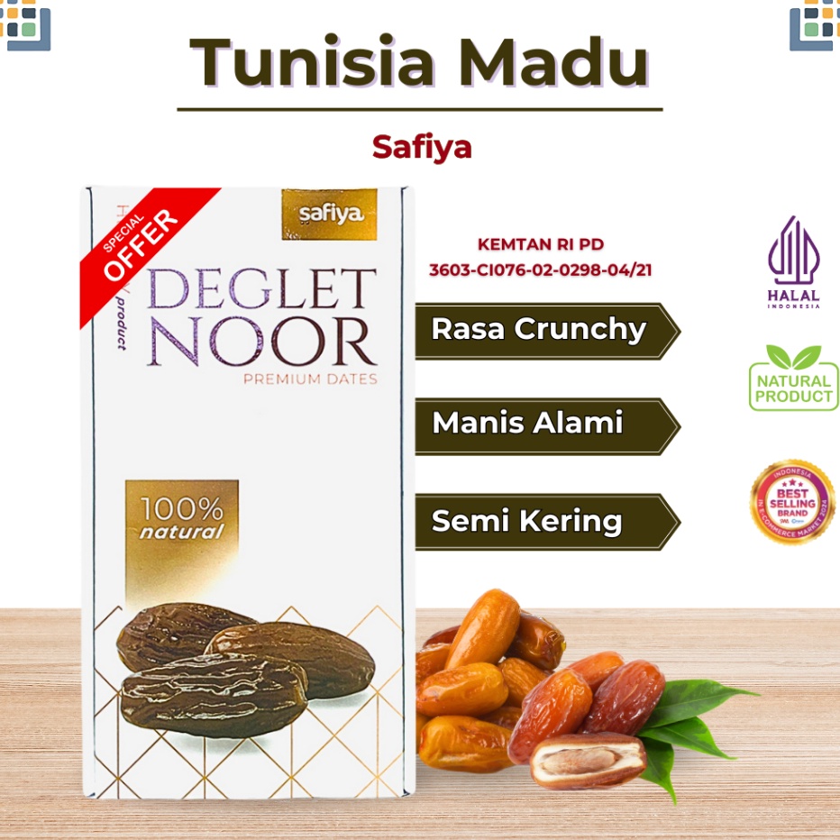 

BISA COD Kurma Tunisia Madu 1 Kg Safiya Super Premium