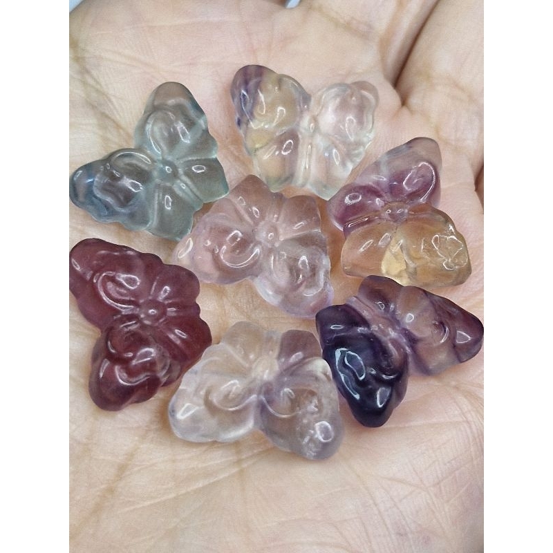 Spacer Batu Kristal (Fluorite, Alashan, Amethys, Rose Quartz,  Terrahertz, King Med, Red Agate, dll)