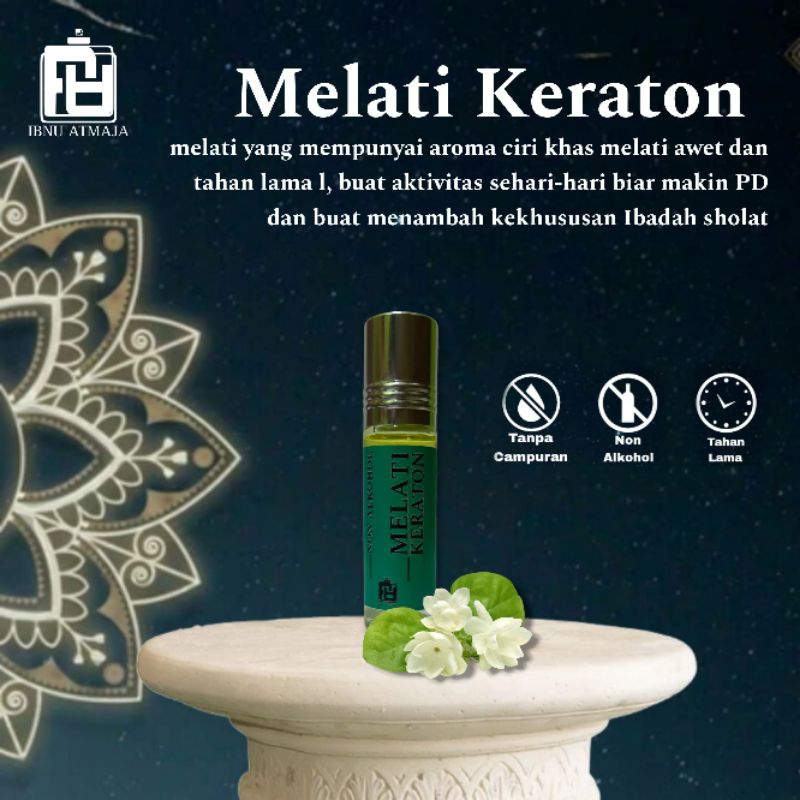 Parfum Melati Keraton Minyak Wangi Melati Kraton parfum Ibadah Sholat 6 ml roll on Bibit Murni Non A