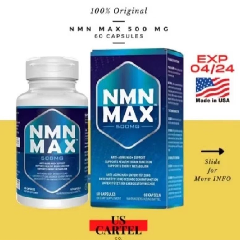 Nmn Max isi 60 kapsul original formula suplemen kesehatan pria wanita