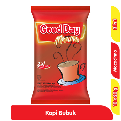 

KOPI GOOD DAY MOCACINNO 1 PAK ISI 10 SACHET