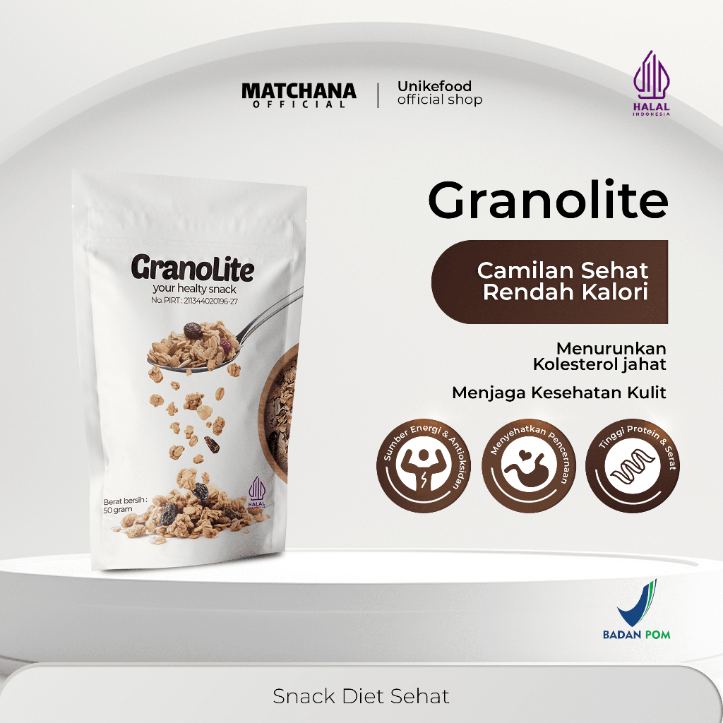 Granola Sereal Diet | Unikefood Camilan Diet Sehat Granolite, Muesli Granola Diet Makanan Sereal