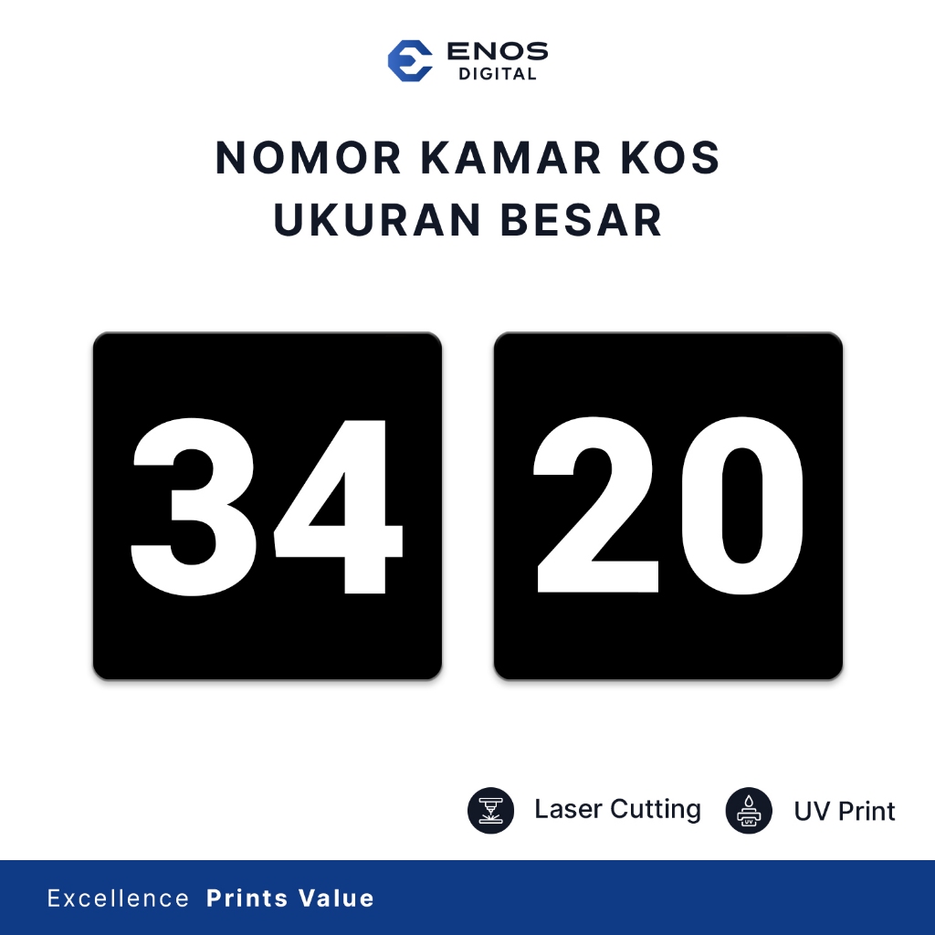 

NOMOR KAMAR KOS UKURAN BESAR / BAHAN AKRILIK ACRYLIC LASER CUTTING PRINT UV ANTI AIR